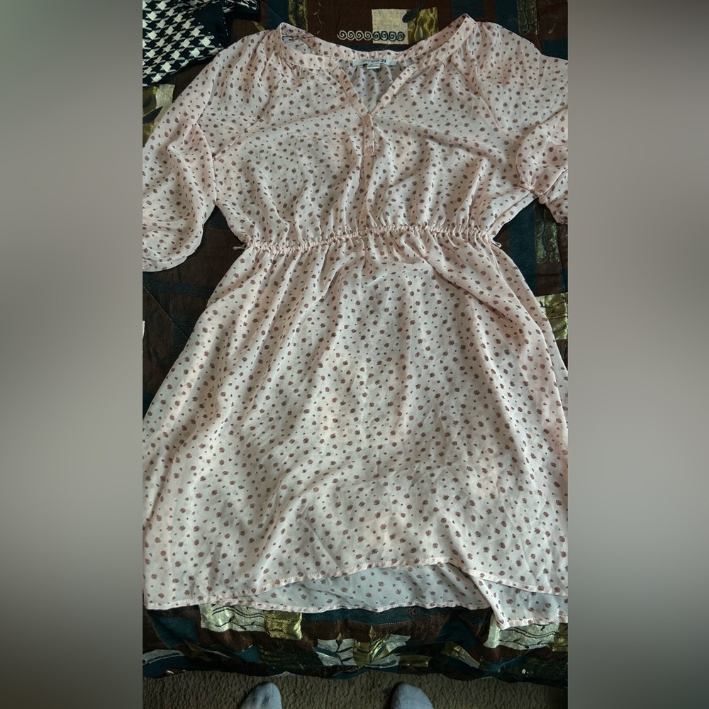 Charming Pink Polka Dot Kids Dress